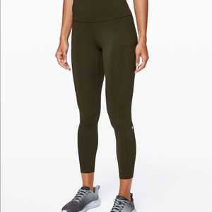 Lululemon fast and free tight 25” dark olive